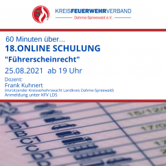 Online Schulung Kreisverkehrswacht LDS - Führerscheinrecht