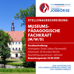 MUSEUMSPÄDAGOGISCHE FACHKRAFT (M/W/D)  