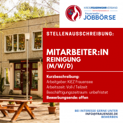 Mitarbeiter:in für die Reinigung