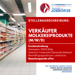VERKÄUFER MOLKEREIPRODUKTE (M/W/D) 
