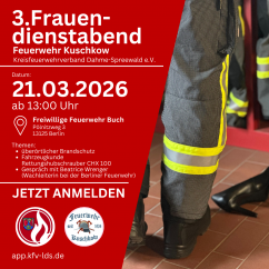 Anmeldung zum 3. Frauendienstabend