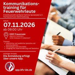 Kommunikationstraining für Feuerwehrleute
