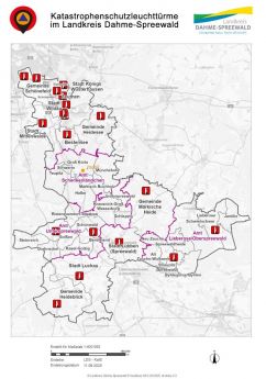 Katastrophenschutz-Leuchttürme im Landkreis Dahme-Spreewald 