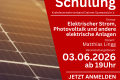 Online Schulung "Elektrischer Strom, Photovoltaik und andere elektrische Anlagen"