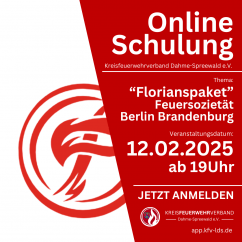 Wiederholung Online Schulung "Florianspaket" der Feuersozietät Berlin Brandenburg