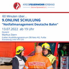 1. Online Schulung "Notfallmanagement Deutsche Bahn"