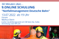1. Online Schulung "Notfallmanagement Deutsche Bahn" - LEIDER ABGESAGT