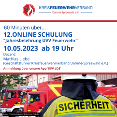 Online Schulung "Jahresbelehrung UVV Feuerwehr"