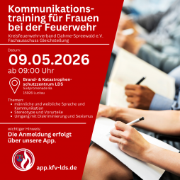 Kommunikationstraining für Frauen bei der Feuerwehr